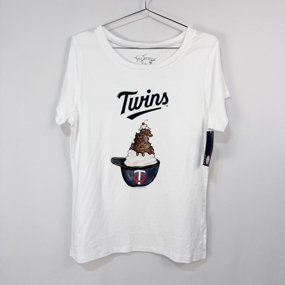 New Minnesota Twins MLB Baseball Sundae Helmet Shirt Women's Large